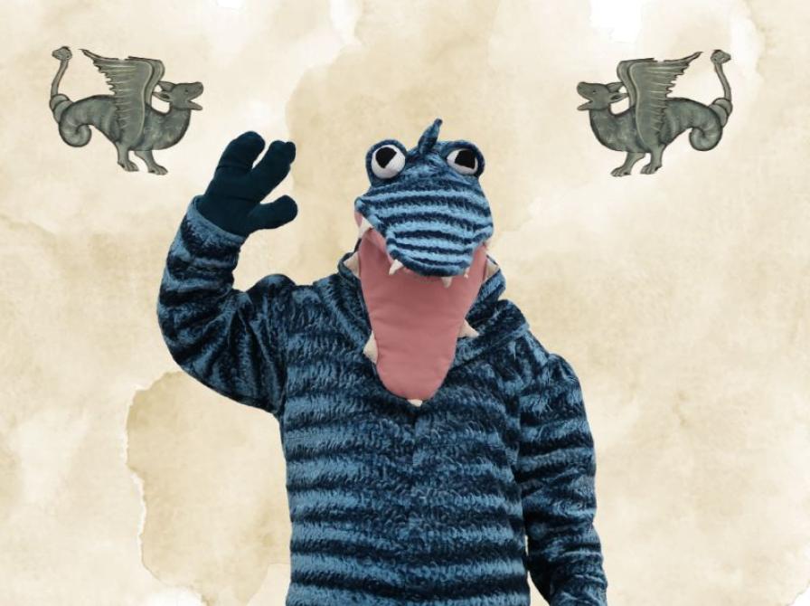 Vores læsedrage Hilbert, der vinker