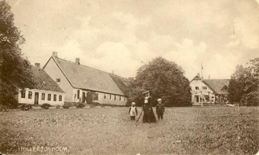 Postkort af "Hillerødsholm", som  lå på det nuværende Hillerødsholmsallé 5, 1910