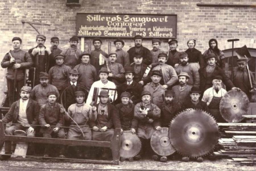Hillerød Savværks medarbejdere omkring 1900