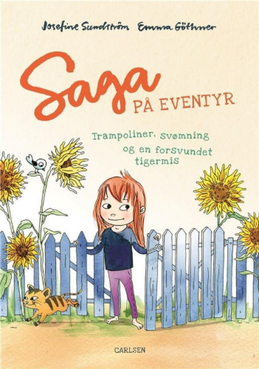 Bogforside af "Saga på eventyr", forfatter: Josefine Sundström Illustrator: Emma Göthner Forlag: Carlsen