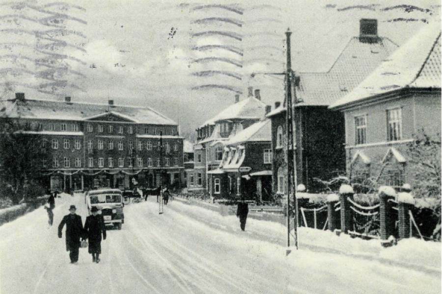 Søndre Jernbanevej med sne julen 1939